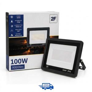 Projecteur LED-2F 100W 9000 lm Étanche IP66 avec Garantie
