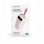 Power Bank 60000 mAh – KIN Vale avec 4 Câbles Intégrés