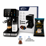 Machine à Café Expresso Prova PE-777 1350W + 10 Capsules + Café Expresso Dur Ezzahra 250 g Offerts