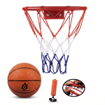 Panier de Basket Enfant avec Panneau, Filet et Ballon