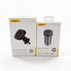 Pack Foneng – Metal Car Charger + Magnetic Car Holder