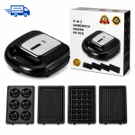 Prova Appareil 4en1 SW-908 Panini, Gaufre, Zouza & Maamoul – 750W