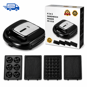 Prova Appareil 4en1 SW-908 Panini, Gaufre, Zouza & Maamoul – 750W