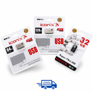 Flash Disque Iconix 32 Go / 64 Go / 128 Go